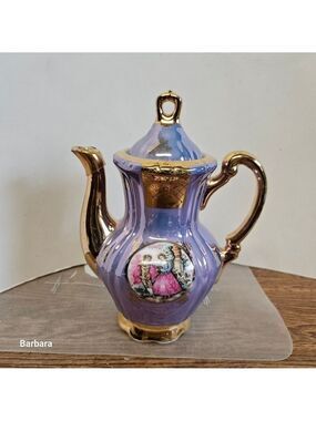 Vintage Antique Giftcraft Japan Purple Lustreware Teapot